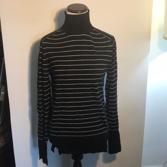 Zara Tops - Zara black and white stripped turtleneck